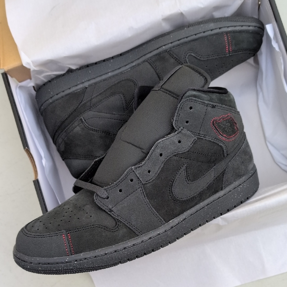 Nike Air Jordan 1 Mid Special Edition Craft - Dk. Smoke - Size 13 ( FD8634-001 )